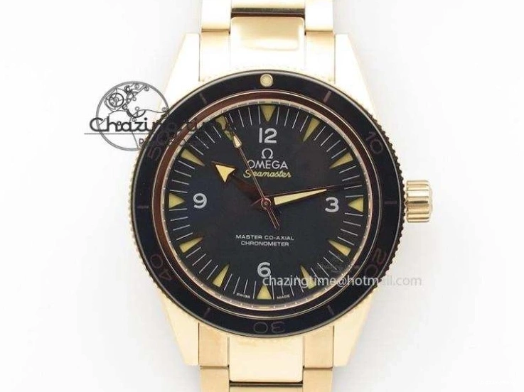0818 FreshLook Planet Ocean 45mm GMT Blue DLC Black OMF Best Edition Blue Dial On Blue Gummy Strap A 8123